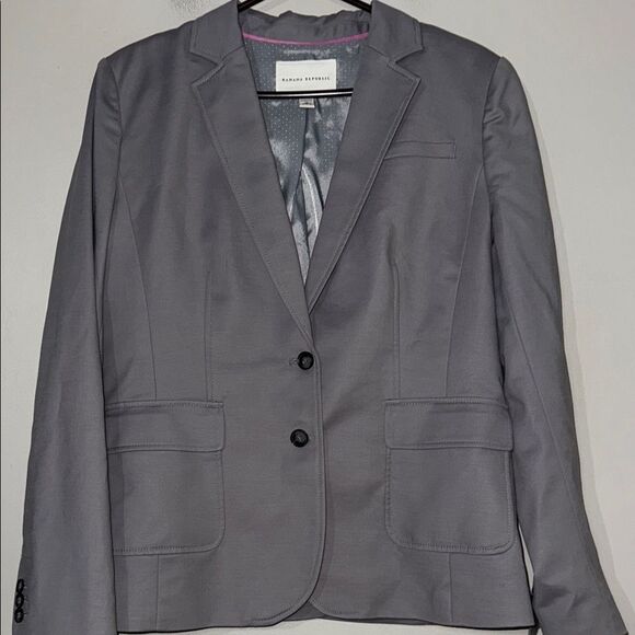 Banana Republic Gray Blazer Tailored Suit Jacket - Picture 1 of 12